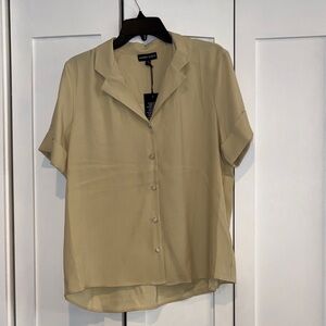 Vince Camuto Women's Beige Button-Down Shirt